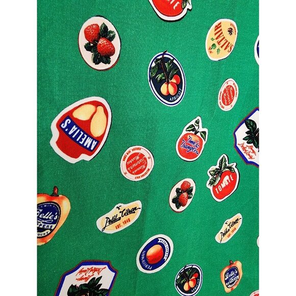 NWT Maeve The Colette Cropped Wide-Leg Pants Magic Fabric Size 27 Fruit Stickers - Picture 6 of 8